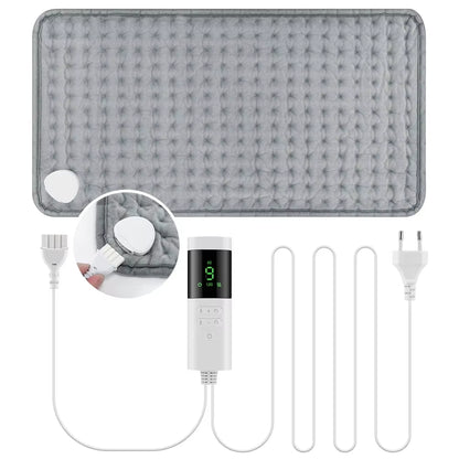 30*60Cm Electric Heating Pads for Back Neck Shoulder Home Office Washable Winter Warm Blanket 4 Timer 9 Temperature Control