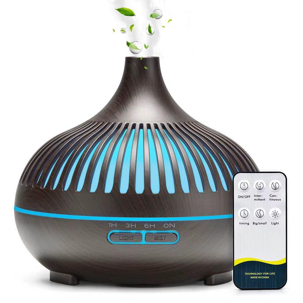 Air Humidifier Essential Oil Diffuser 500ML with Lights Remote Control Ultrasound Electric Aromatherapy Diffuser