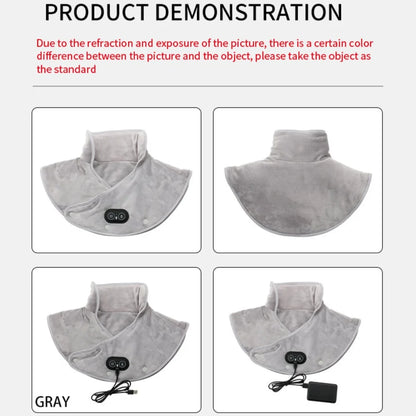 Electric Shoulder Neck Vibrating Massager Wrap Thermal Shoulder Back Warmer Heated Scarf USB Cervical Brace Relief Fatigue Tool