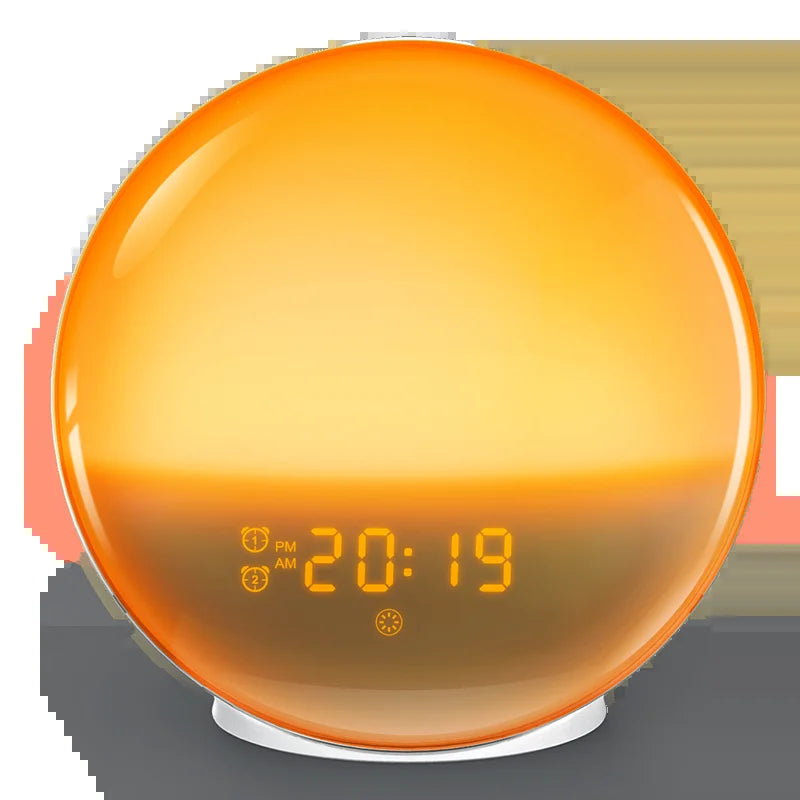 Sunrise Alarm Clock Wake up Light Clock Sunrise/Sunset Simulation Digital Clock with Night Light FM Radio Desk Clocks