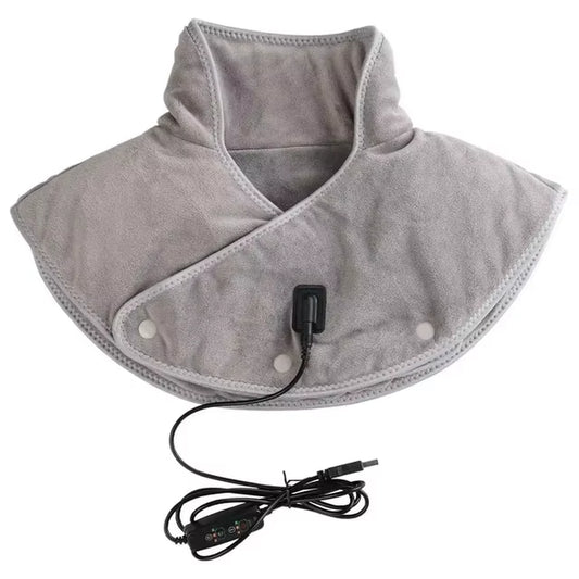 Electric Heating Shoulder Neck Pad Cervical Wrap Three Gear Thermal Compress Massager Vibration Shawl Warm Back Tool Relax Brace