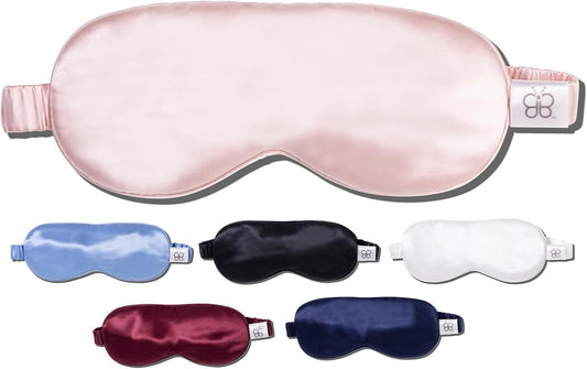 Luxurious Light Pink 100% Pure Mulberry Silk Sleep Mask – Ultimate Comfort for Deep Sleep, Travel, and Skin Care