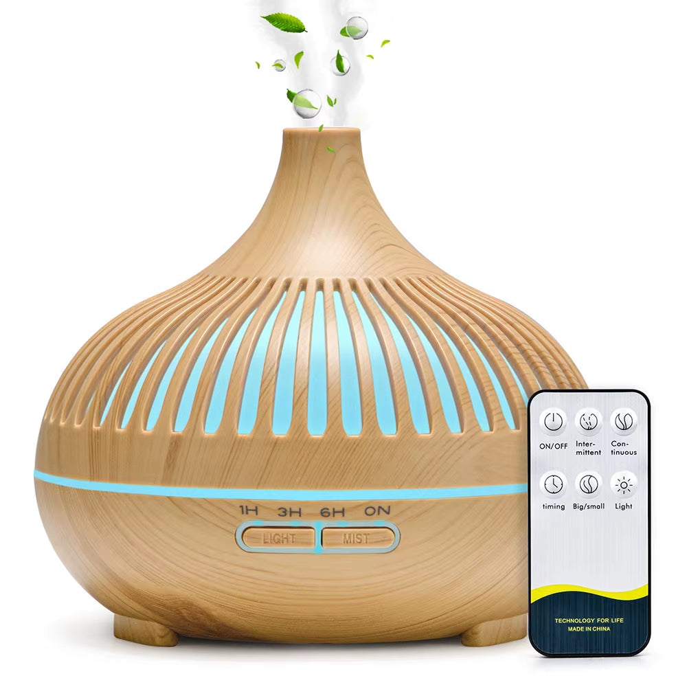 Air Humidifier Essential Oil Diffuser 500ML with Lights Remote Control Ultrasound Electric Aromatherapy Diffuser