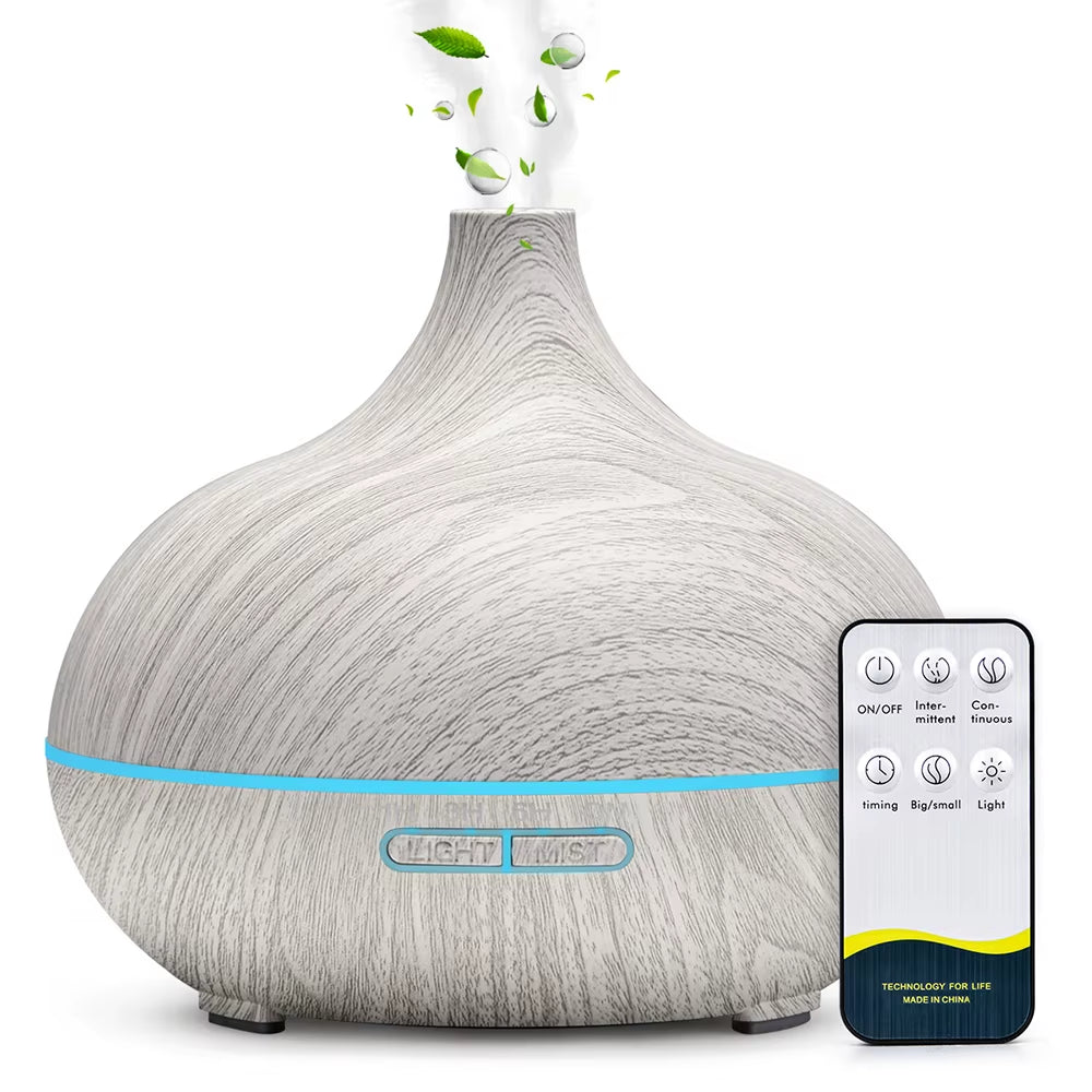 Air Humidifier Essential Oil Diffuser 500ML with Lights Remote Control Ultrasound Electric Aromatherapy Diffuser