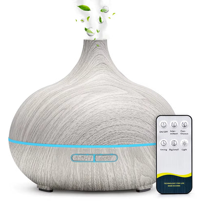 Air Humidifier Essential Oil Diffuser 500ML with Lights Remote Control Ultrasound Electric Aromatherapy Diffuser