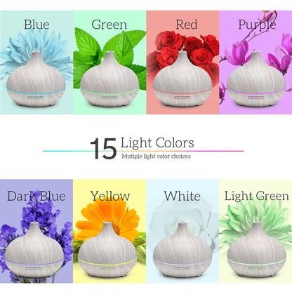 Air Humidifier Essential Oil Diffuser 500ML with Lights Remote Control Ultrasound Electric Aromatherapy Diffuser