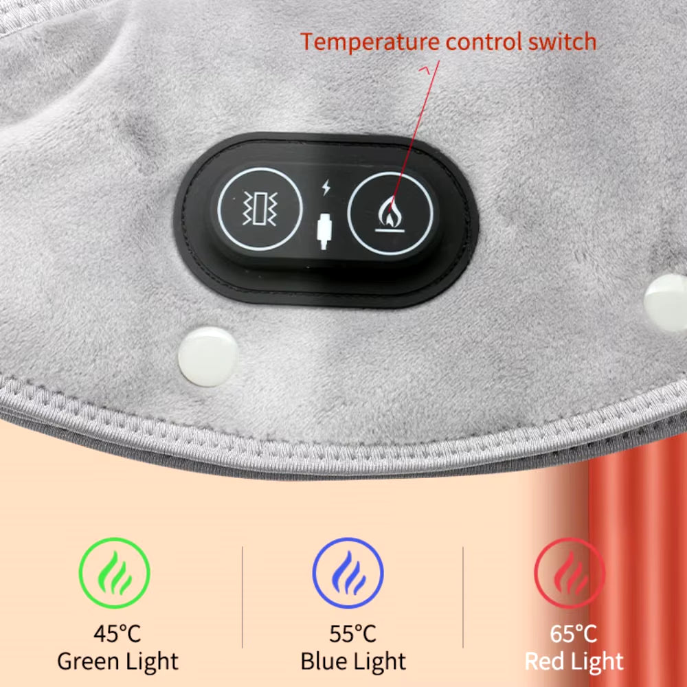 Electric Heating Shoulder Neck Pad Cervical Wrap Three Gear Thermal Compress Massager Vibration Shawl Warm Back Tool Relax Brace