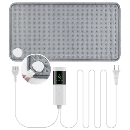 30*60Cm Electric Heating Pads for Back Neck Shoulder Home Office Washable Winter Warm Blanket 4 Timer 9 Temperature Control