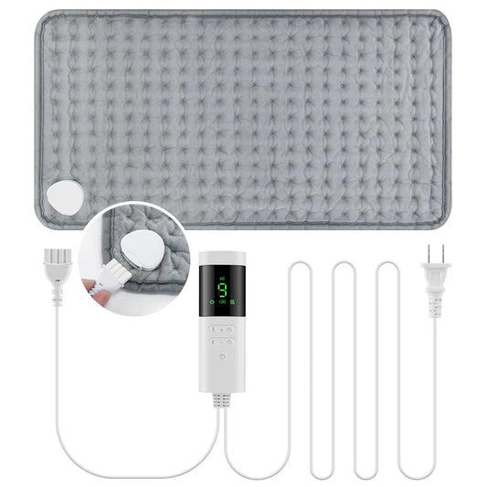 30*60Cm Electric Heating Pads for Back Neck Shoulder Home Office Washable Winter Warm Blanket 4 Timer 9 Temperature Control
